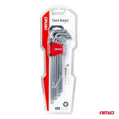 Support avec clés Torx longues aux dimensions T10 à T50