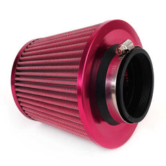Kit de filtre à air conique rouge vu de côté