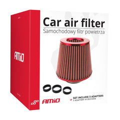 Filtre à air conique rouge pour voiture