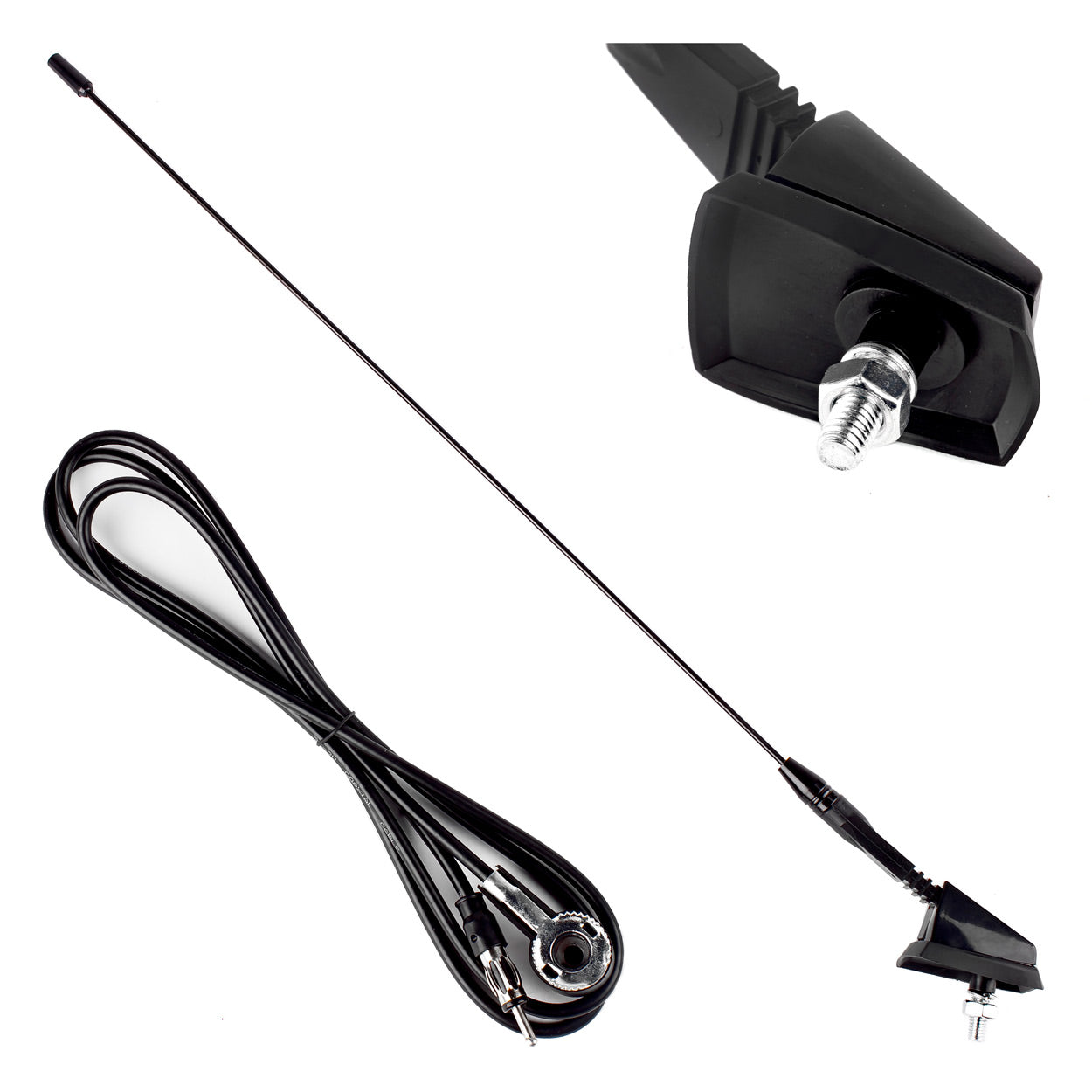 Antenne de voiture AM/FM 41 cm avec adaptateur 5 mm