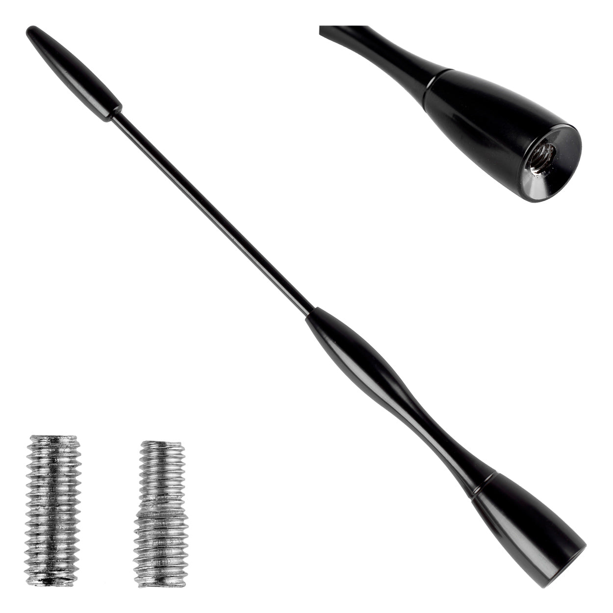 Antenne de voiture en aluminium 16 cm avec adaptateur 5/6 mm