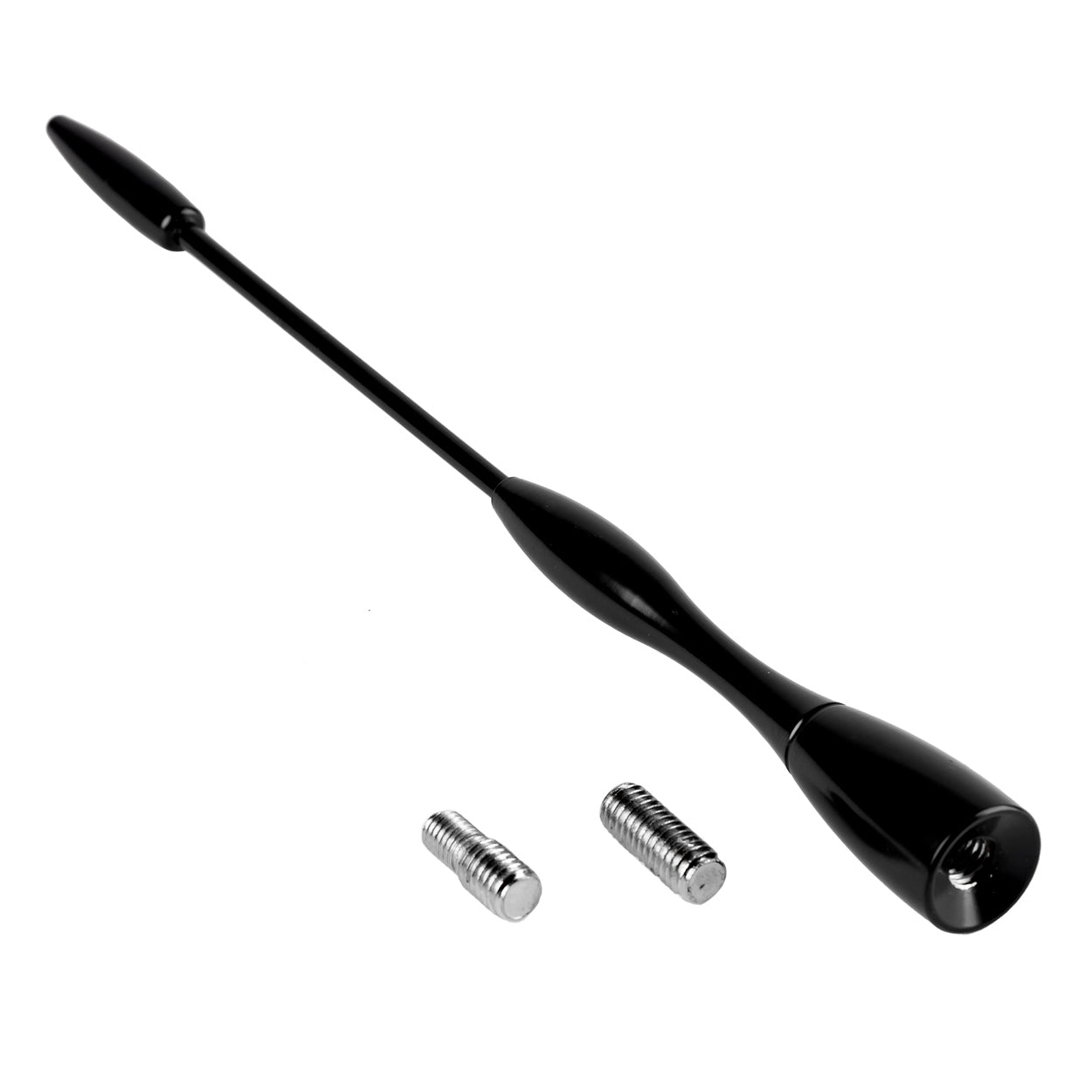 Antenne auto compacte en aluminium avec adaptateur universel 5/6 mm