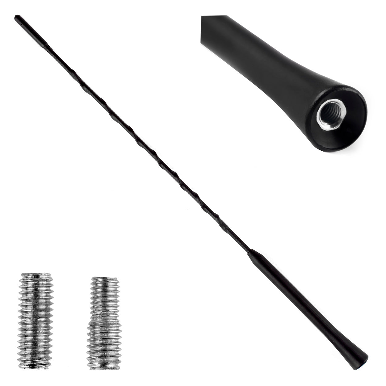 Antenne de voiture avec mât de 41 cm et adaptateur 5/6 mm