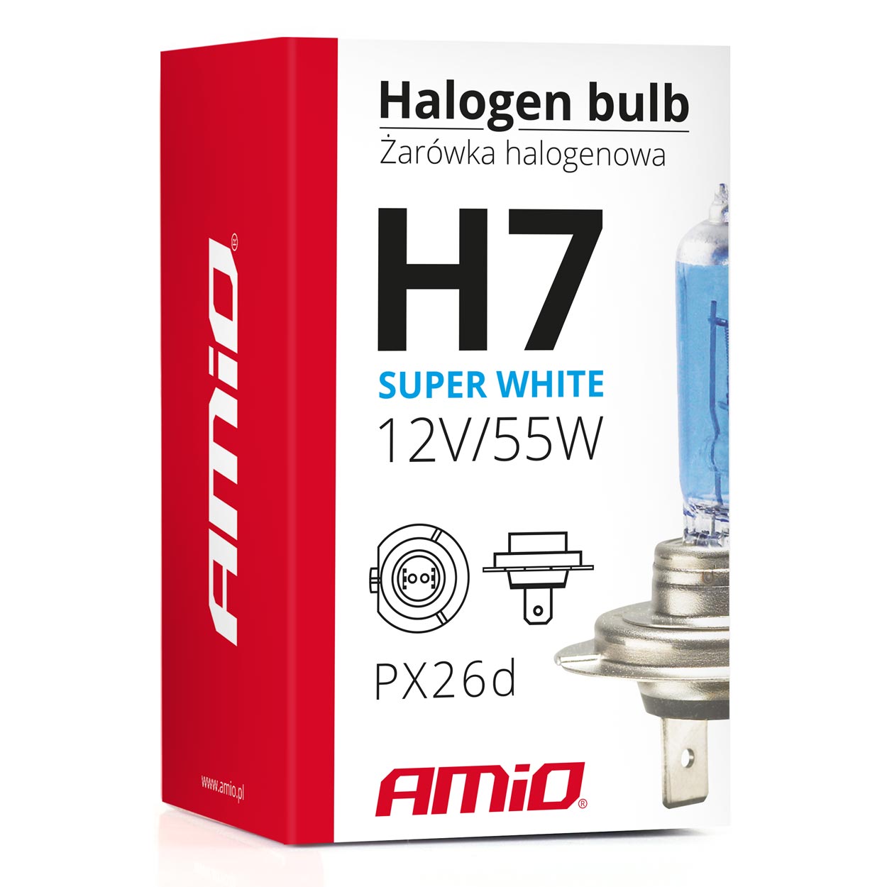 Ampoule halogène H7 Super White dans son emballage