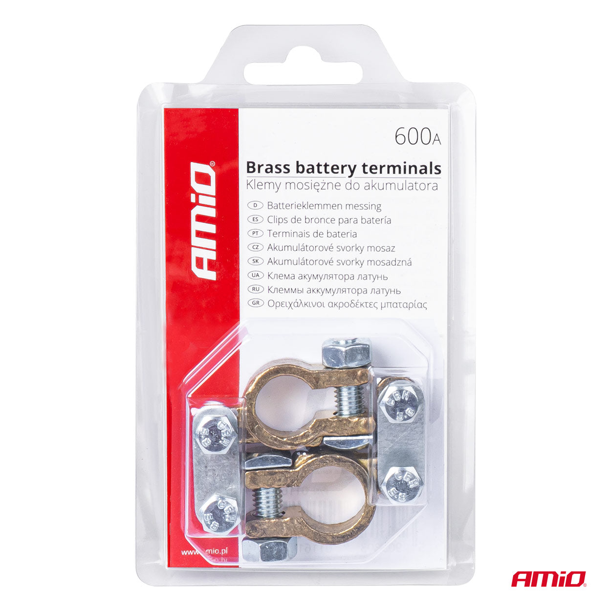 Bornes de batterie en laiton pour batterie de voiture.