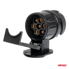 Adaptateur de remorque 13/7 avec sortie 7 broches et clapet en plastique