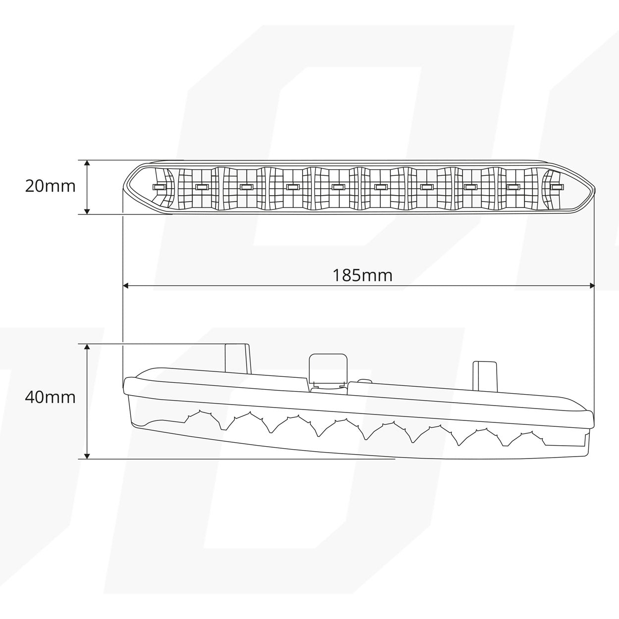 Feux de jour DRL 810 avec rangée de LED