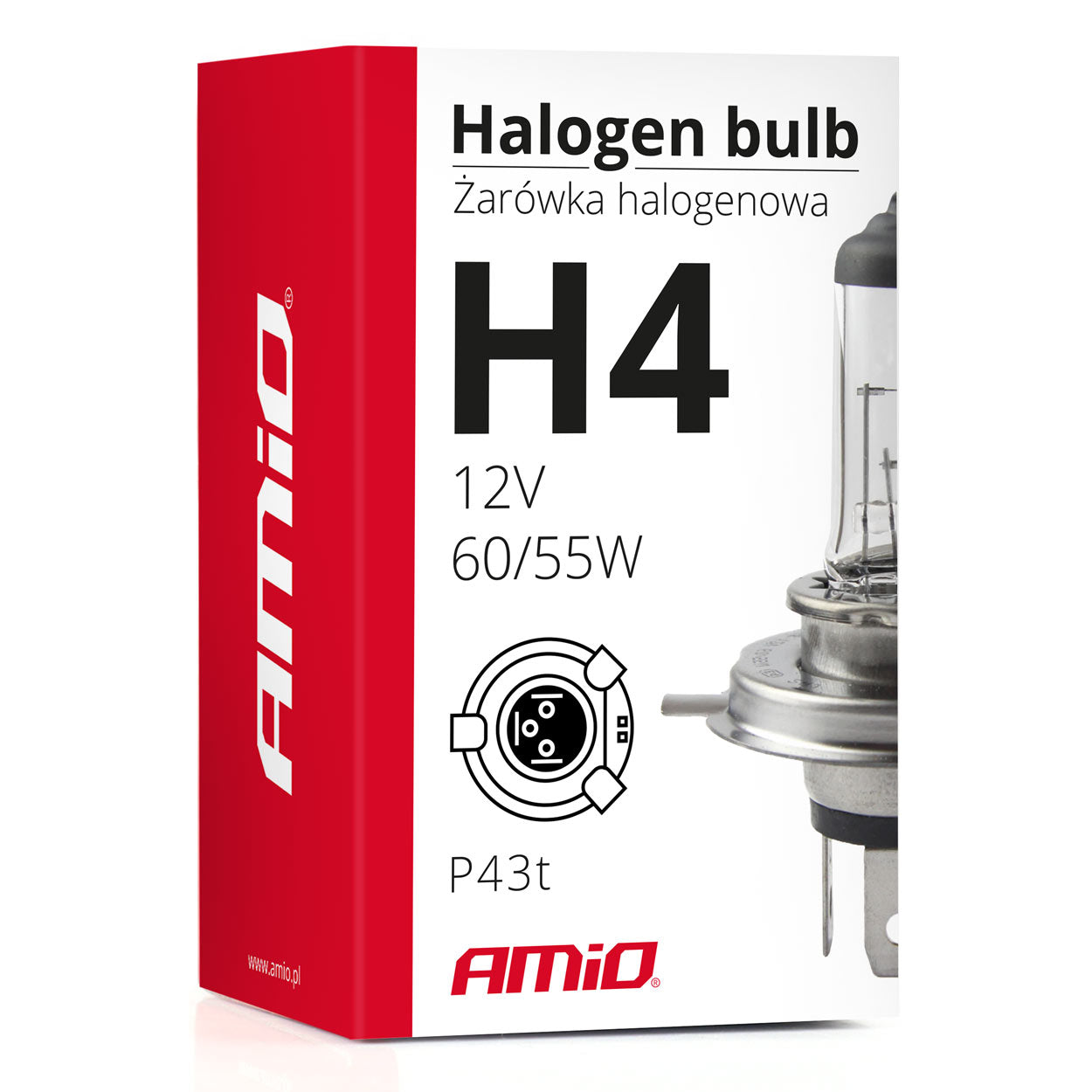 Ampoule halogène H4 avec homologation E8