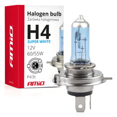 Ampoule halogène H4 Super White avec filtre UV