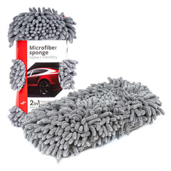 Éponge microfibre double face pour lavage auto