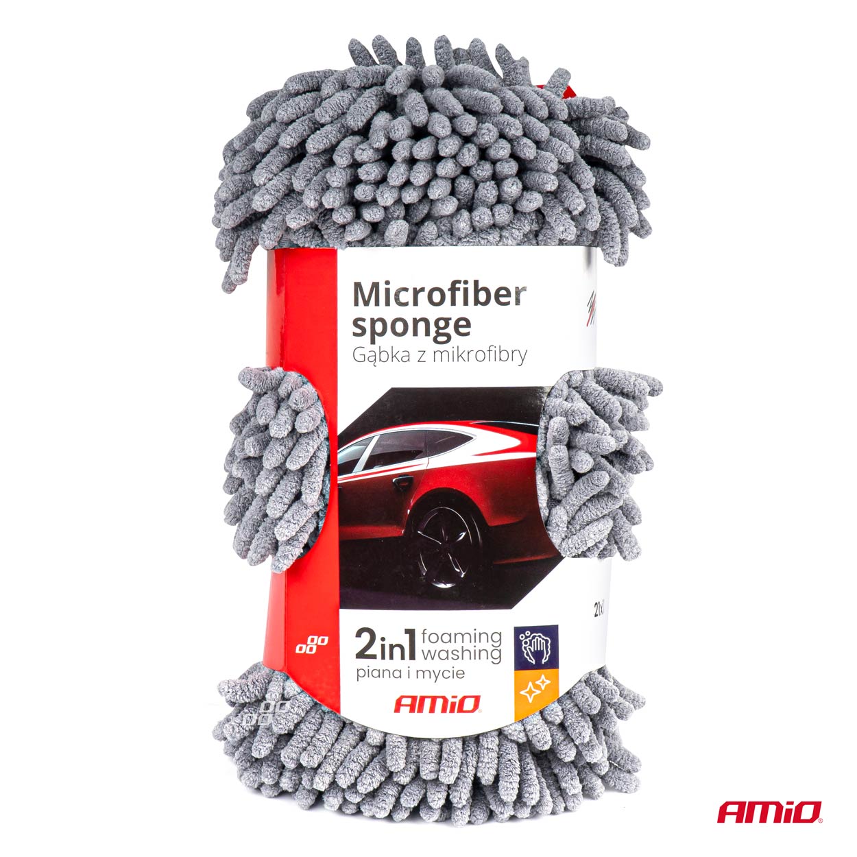 Éponge microfibre avec une face en microfibre et une face en maille nylon