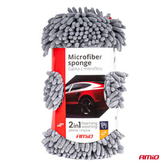 Éponge microfibre avec une face en microfibre et une face en maille nylon