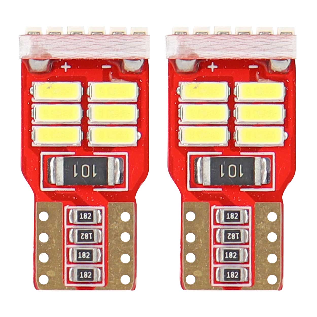 Ampoules LED blanches W5W T10 avec 18 diodes 4014