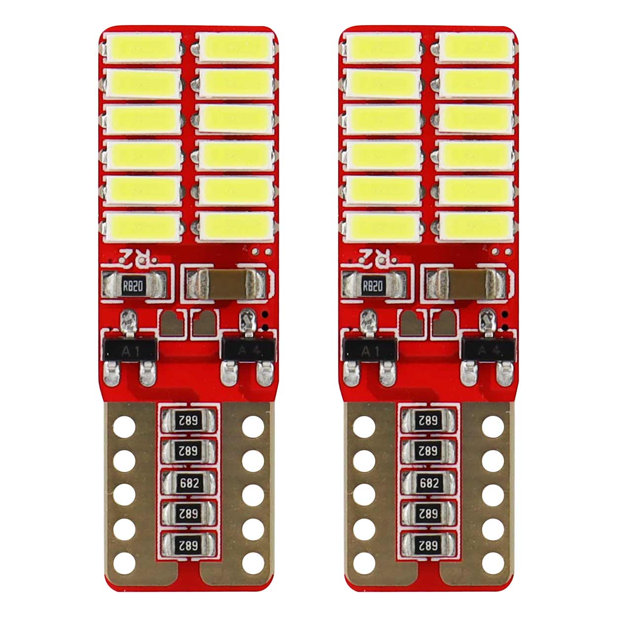 Ampoule LED CANBUS T10 W5W à lumière blanche pour 12/24 V