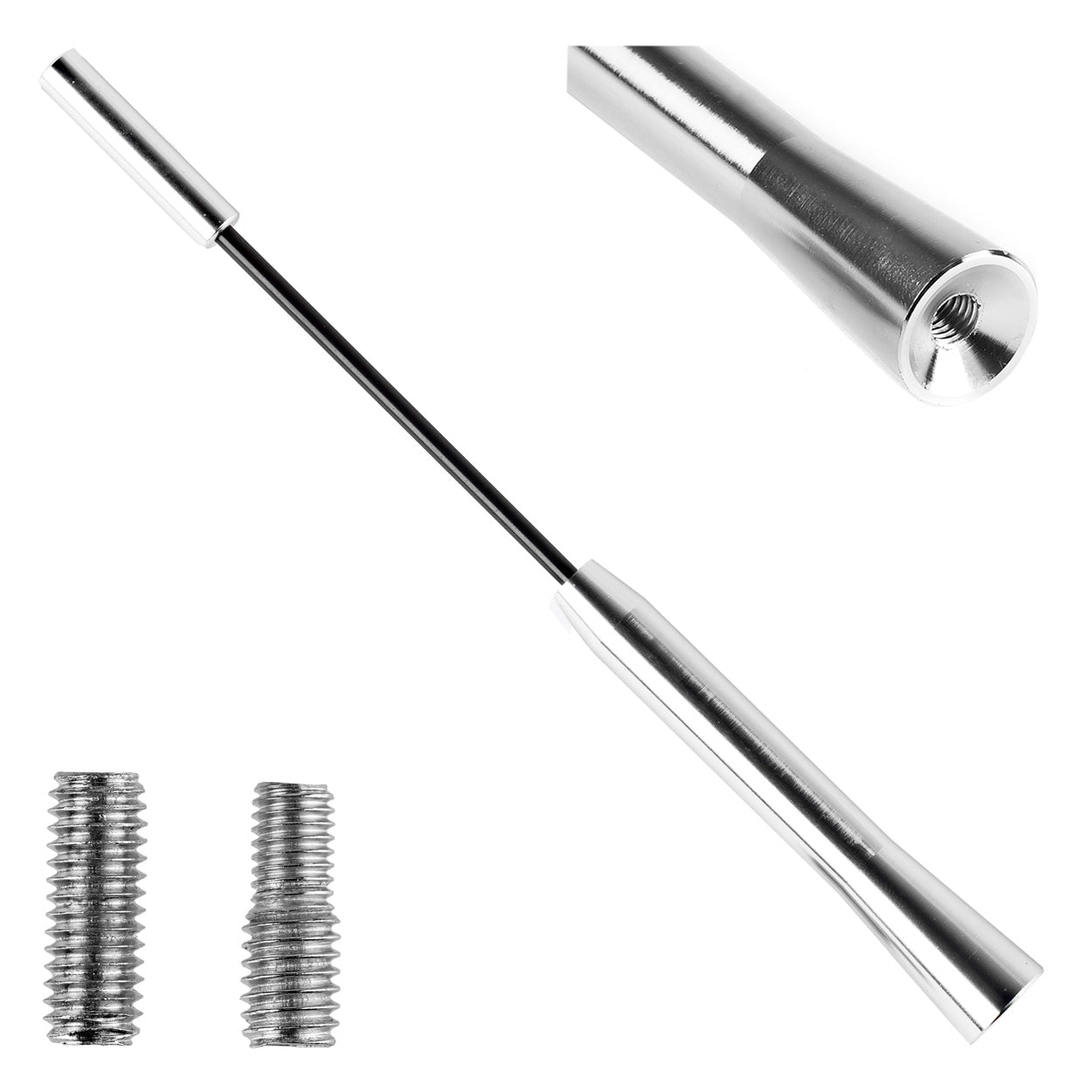 Mât d’antenne radio voiture 20 cm avec adaptateur 5/6 mm