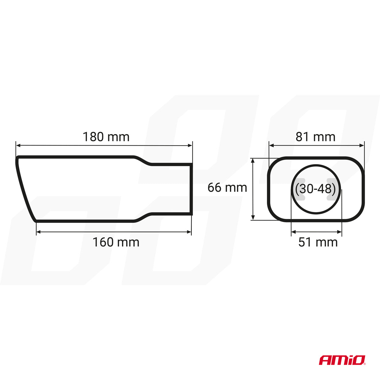 Embout d’échappement MT 015 en acier inoxydable