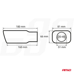 Embout d’échappement MT 015 en acier inoxydable