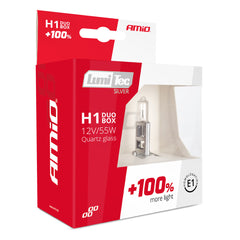 Ampoules halogènes H1 12V 55W LumiTec Silver