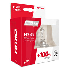 Lot de 2 ampoules halogènes H7 LumiTec Silver