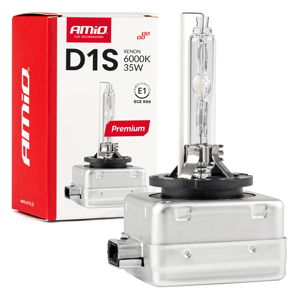 Ampoule xénon D1S avec température de couleur 6000K et ballast intégré