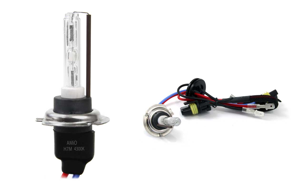 Ampoule xénon H7 avec base métallique et éclairage 4300K