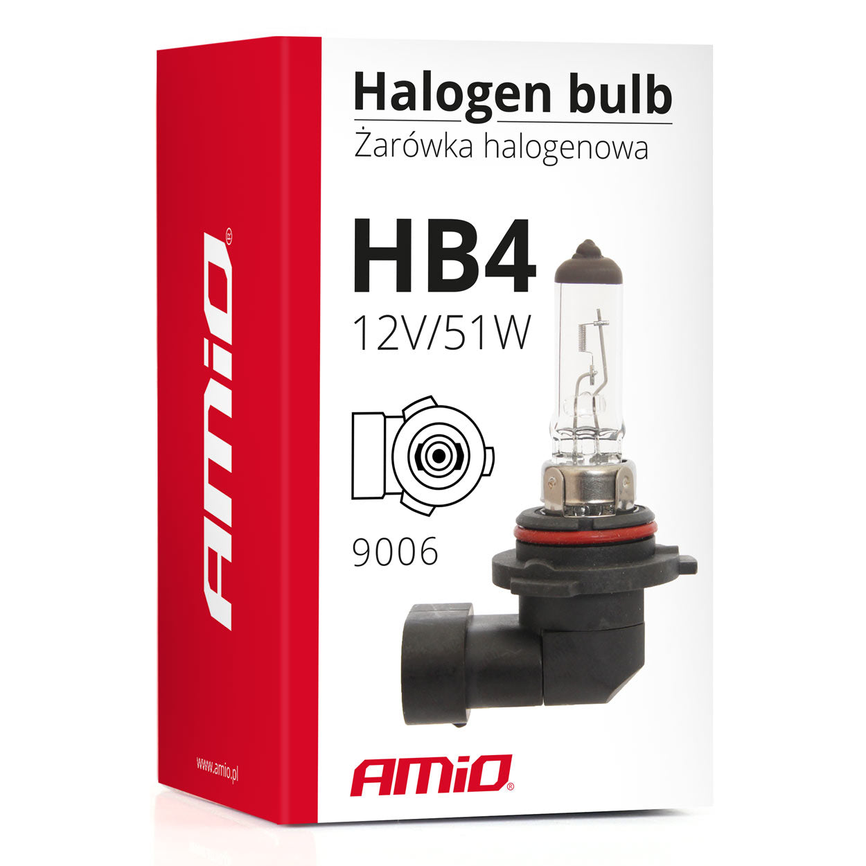 Ampoule halogène HB4 9006 pour feux de route et feux de croisement
