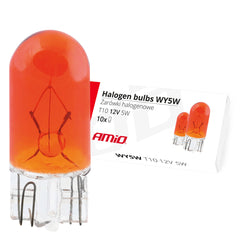 10 ampoules halogènes WY5W T10 orange 5 W 12 V