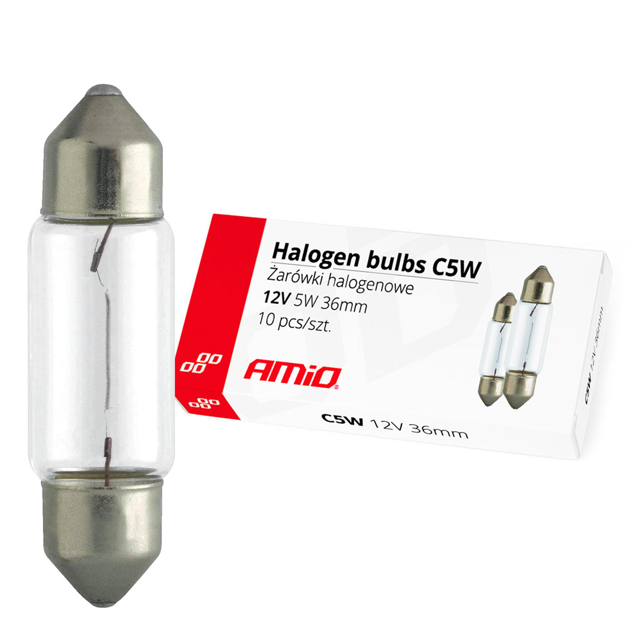 Ampoules halogènes navette C5W 36 mm avec culot SV8.5