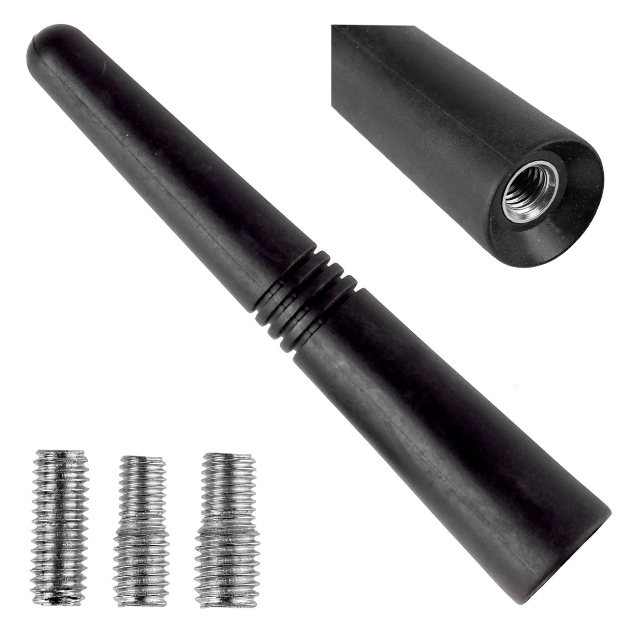 Antenne de voiture compacte de 9 cm avec trois adaptateurs