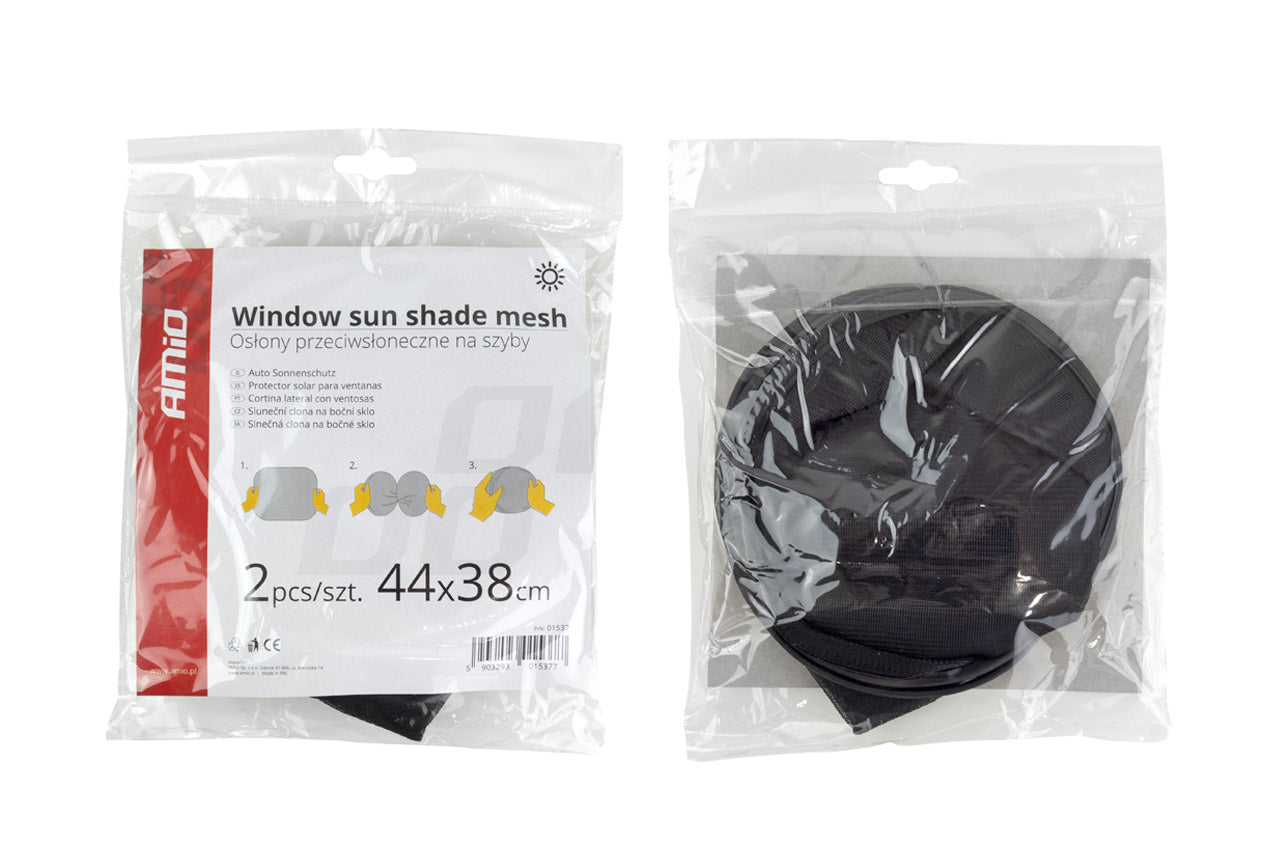 Pare-soleil noir en maille nylon pour vitre latérale