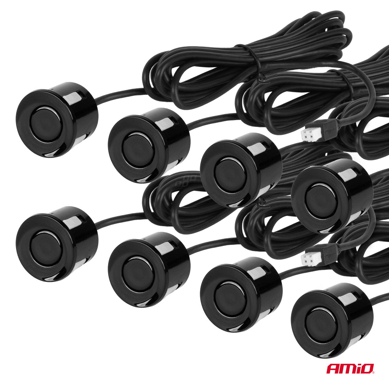 Capteurs de stationnement noirs de 22 mm avec accessoires