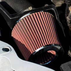 Filtre à air conique pour voiture avec dimensions illustrées