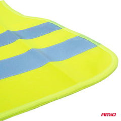 Gilet réfléchissant jaune pour enfant avec larges bandes réfléchissantes