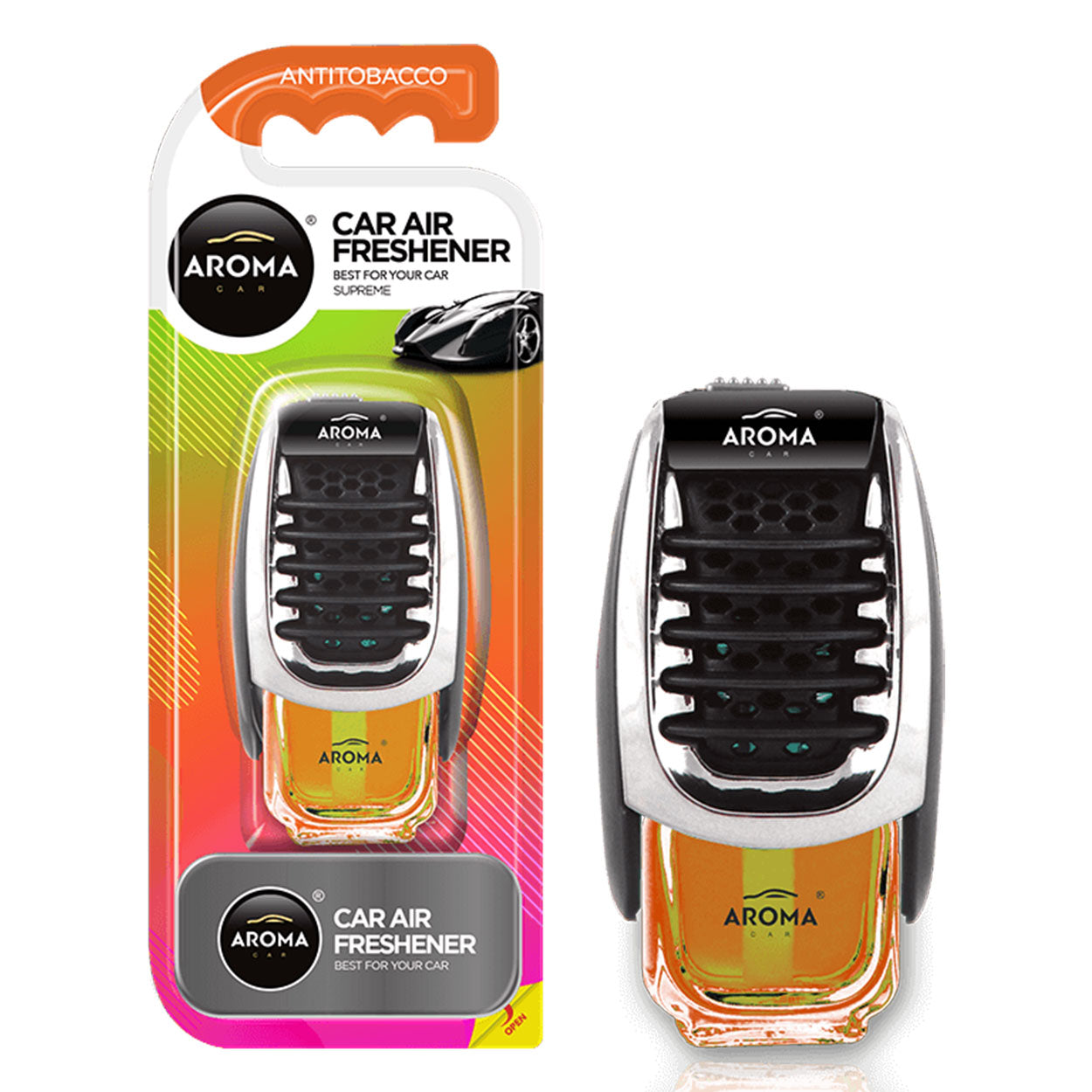 Désodorisant voiture Aroma Car Supreme Antitabacco pour grille de ventilation