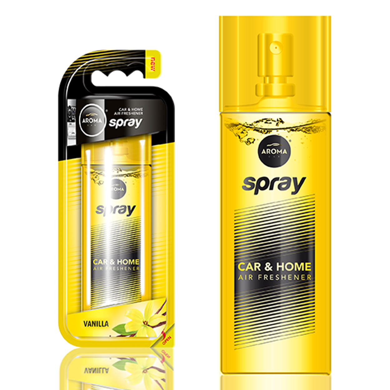 Désodorisant voiture Aroma Car parfum vanille en spray de 50 ml