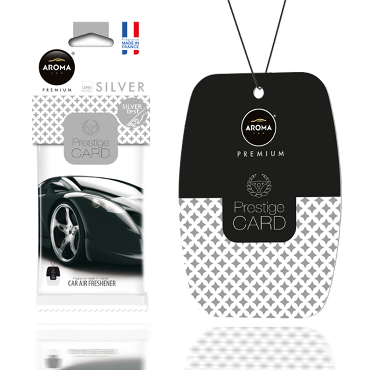 Aroma Prestige Card Silver désodorisant voiture suspendu