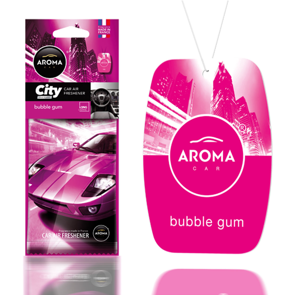 Désodorisant Aroma Car City Card parfum Bubble Gum