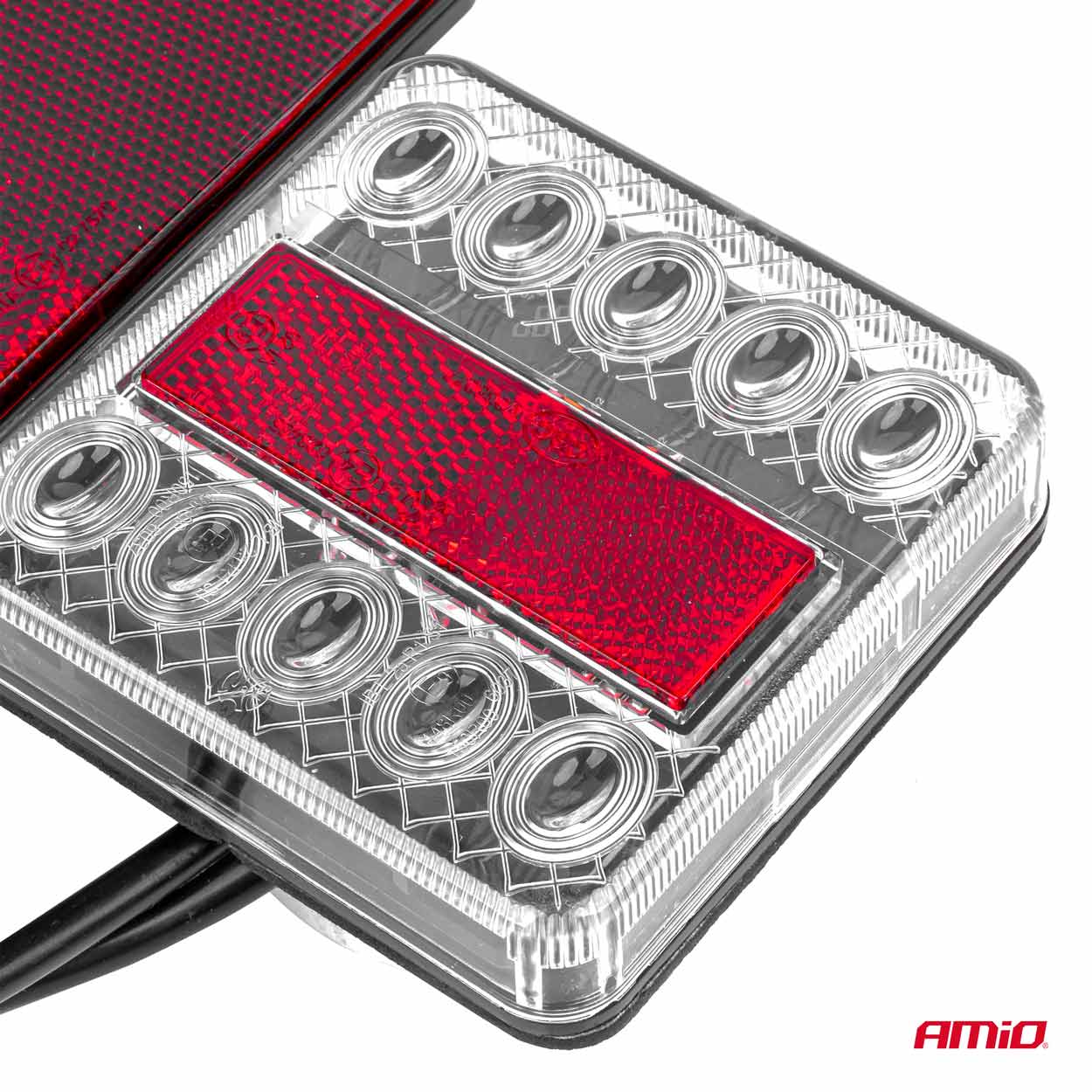 Magnetisk LED-trailerlygte med trekantreflektor