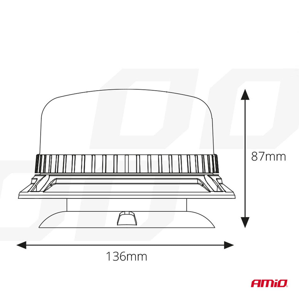 Lampe d’avertissement LED à fixation magnétique