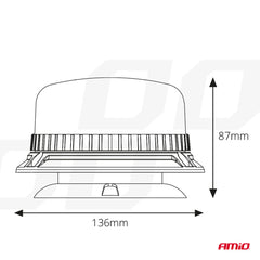 Lampe d’avertissement LED à fixation magnétique
