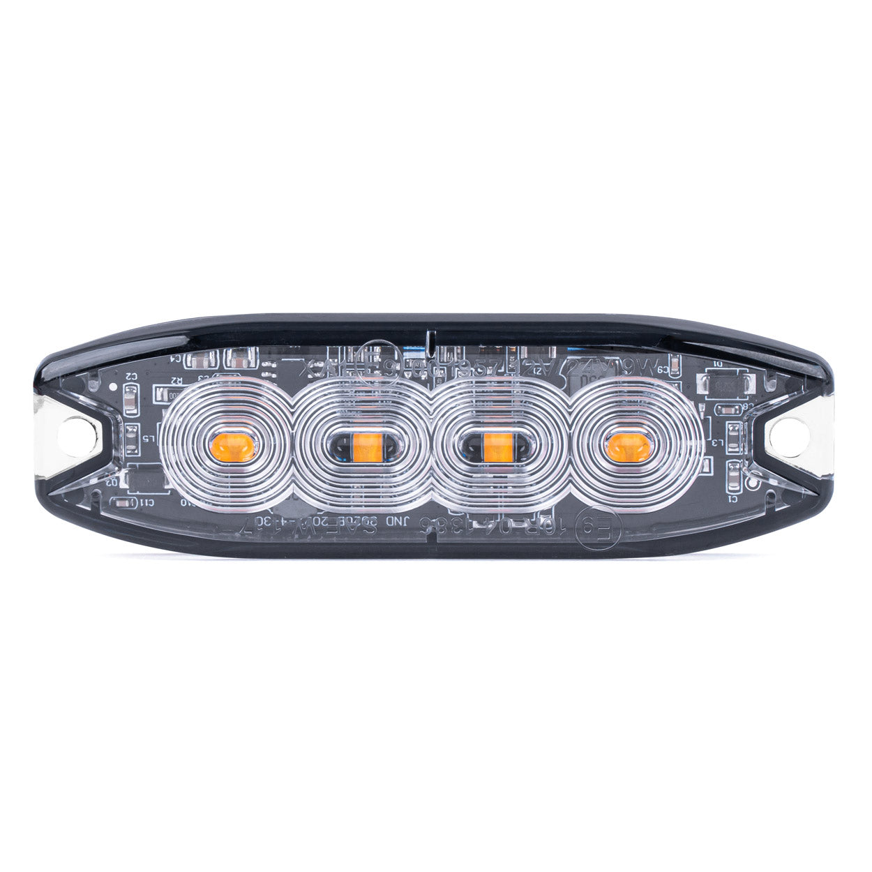 LED advarselslampe med 4 LED set forfra