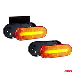 Feu de gabarit LED orange ovale avec détails de montage