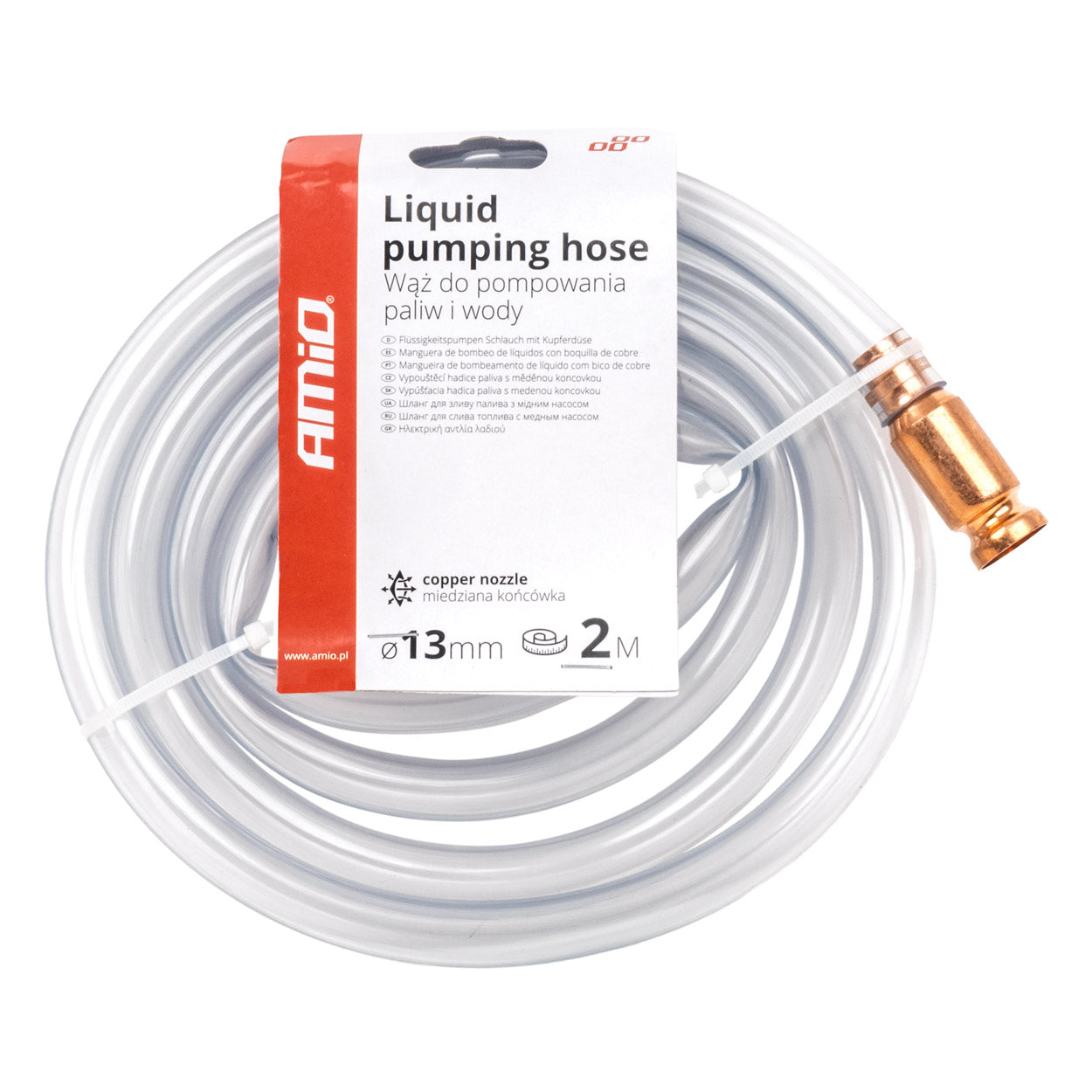 Durite de carburant avec pompe en cuivre, 12 mm et 180 cm