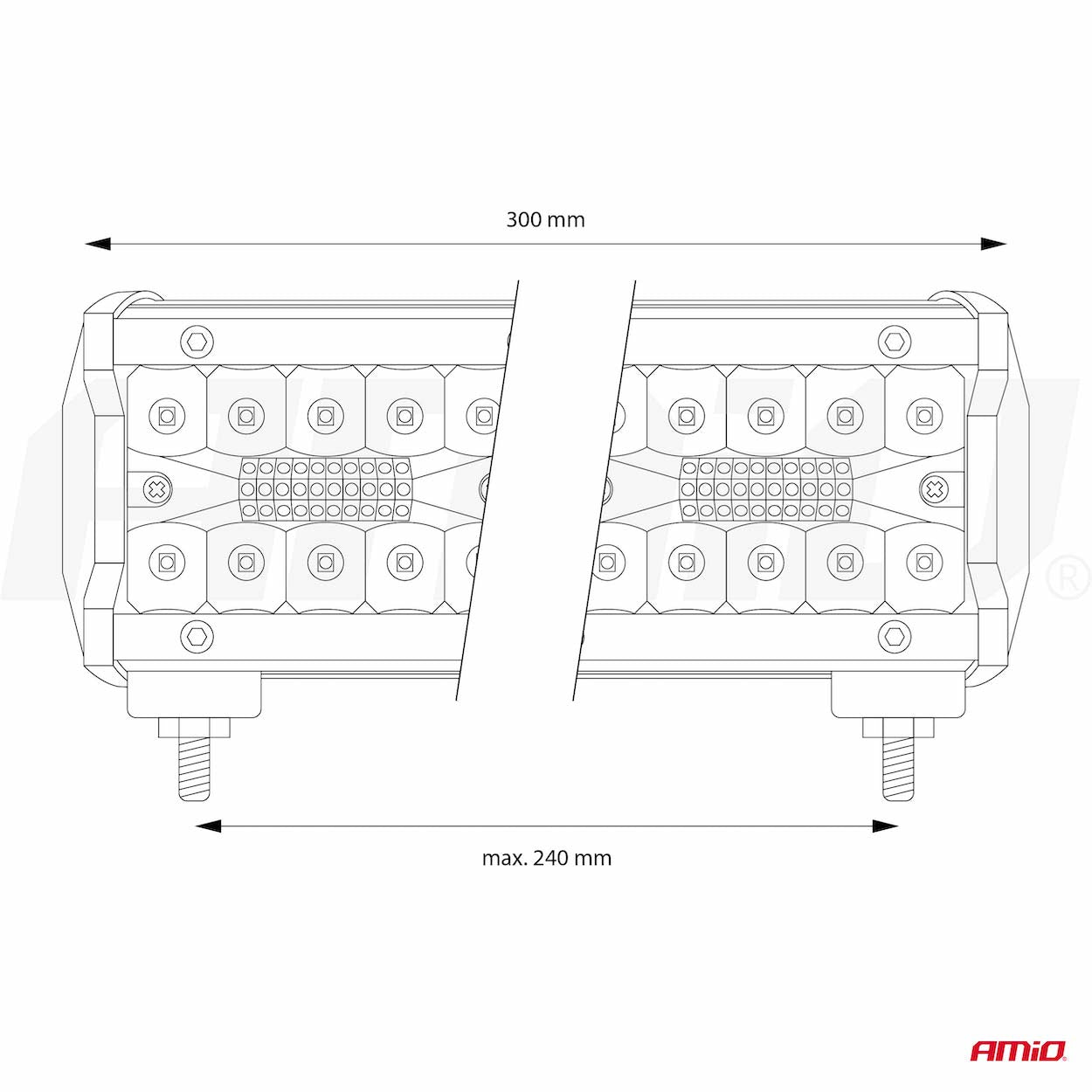 Detalje af LED-arbejdslygte AWL21
