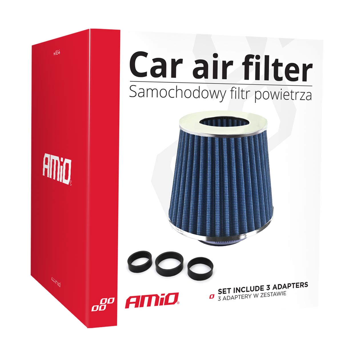 Filtre à air conique bleu pour voiture