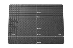 Tapis de coffre universel en caoutchouc noir