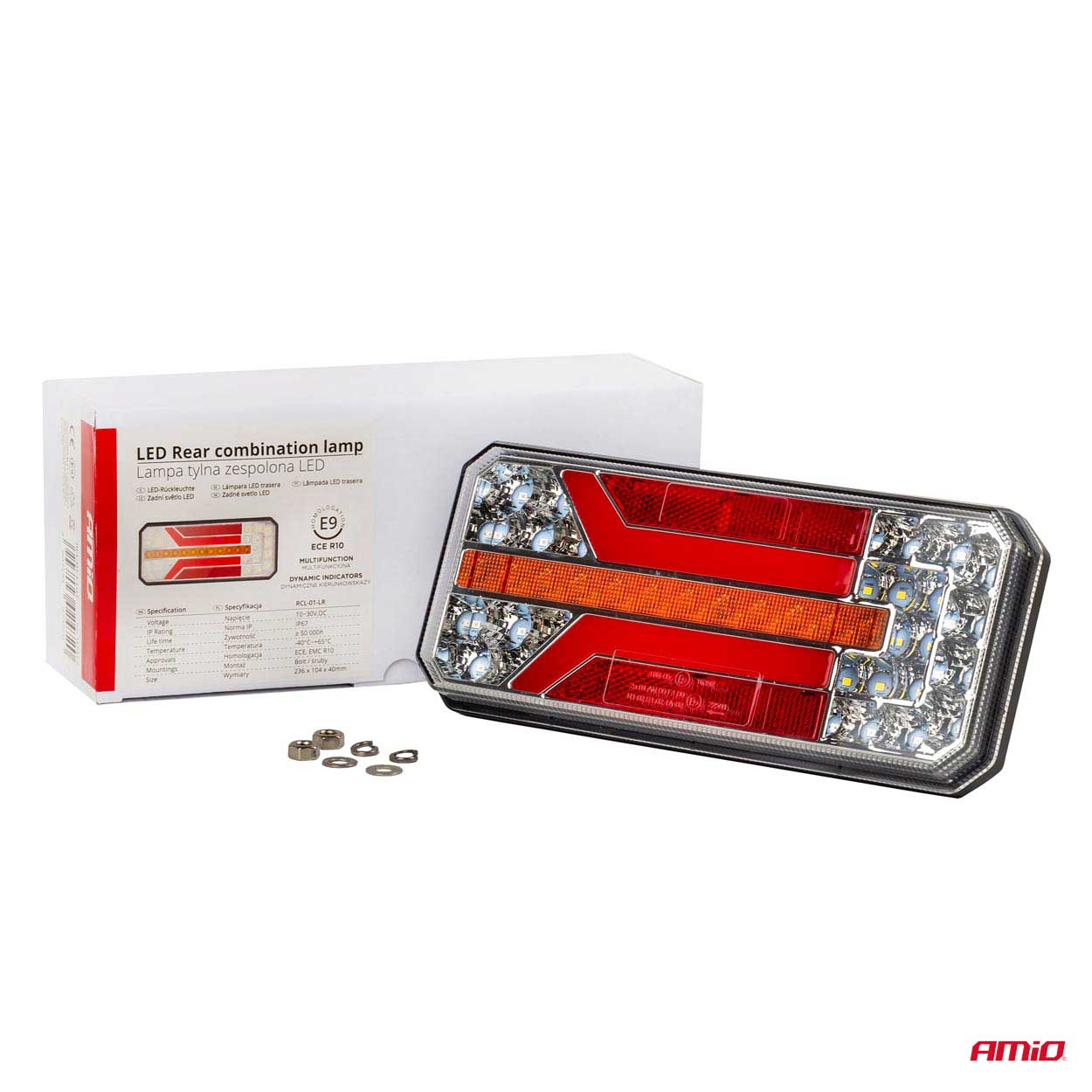 Feu arrière combiné LED avec feu de recul