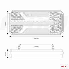 Feu arrière combiné LED pour le côté gauche du véhicule