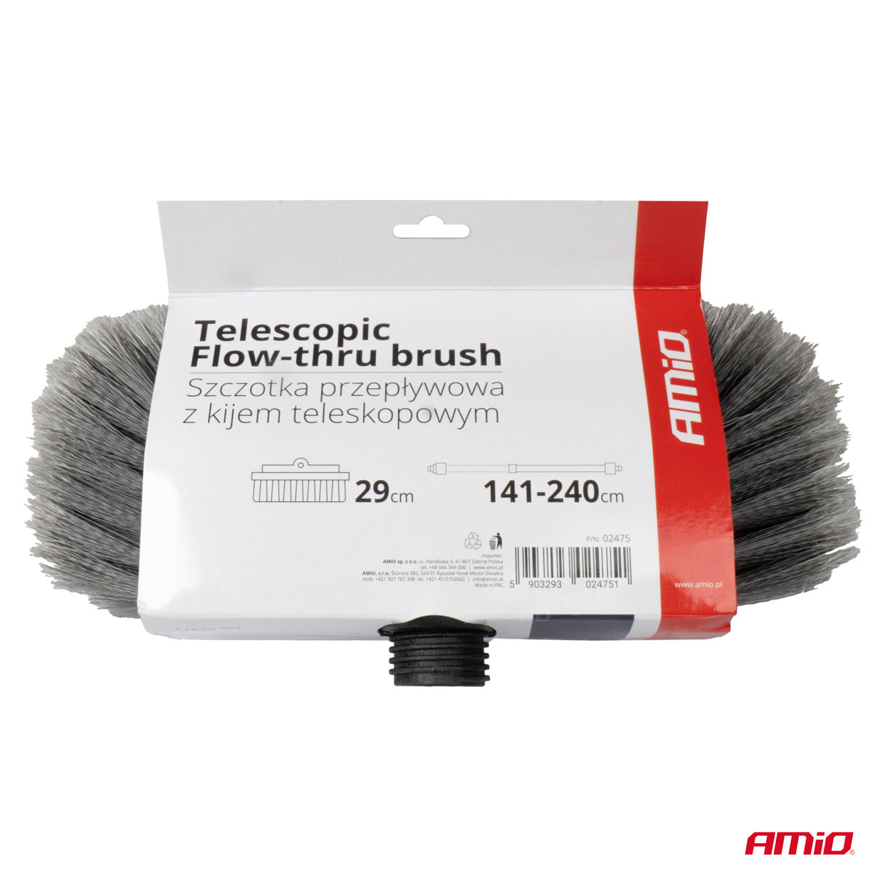 Brosse de lavage à longueur réglable de 141 à 240 cm