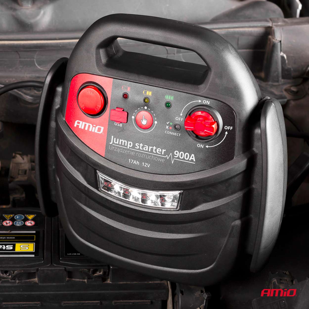 Jumpstarter med 12 V-strømforsyning
